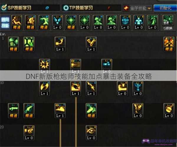 DNF新版枪炮师技能加点暴击装备全攻略