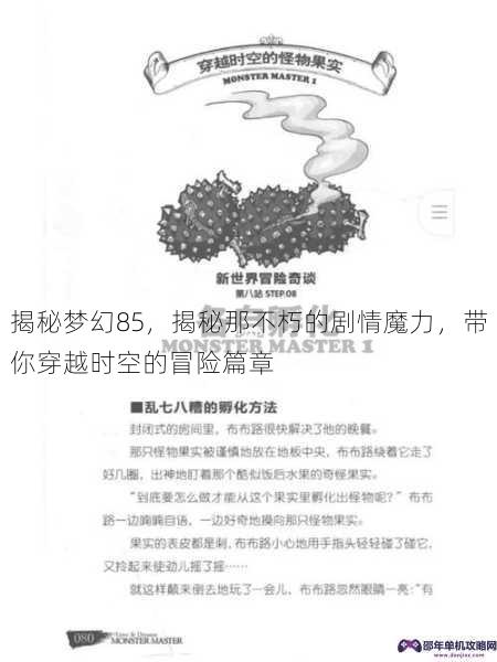 揭秘梦幻85，揭秘那不朽的剧情魔力，带你穿越时空的冒险篇章